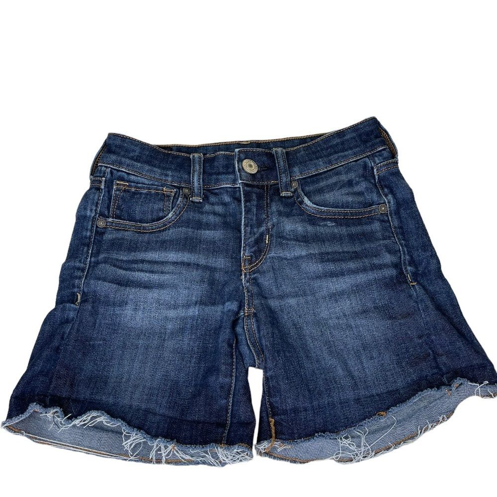 AEO Dark Wash Midi next level stretch X Short size 0